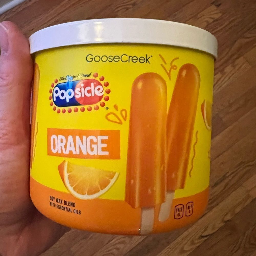 1 LEFT! Goose Creekk Limited Ed Popsicle 3 Wick Candle ORANGE 14.5 Oz
